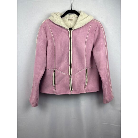 Sashimi Sherpa-Lined Pink Hooded Jacket L - Picture 1 of 5